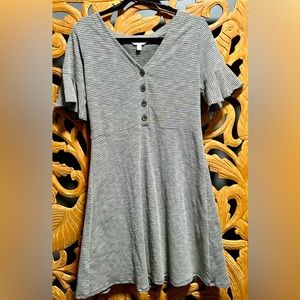 LC Lauren Conrad Black & Tan Short Sleeve Dress Size:M
